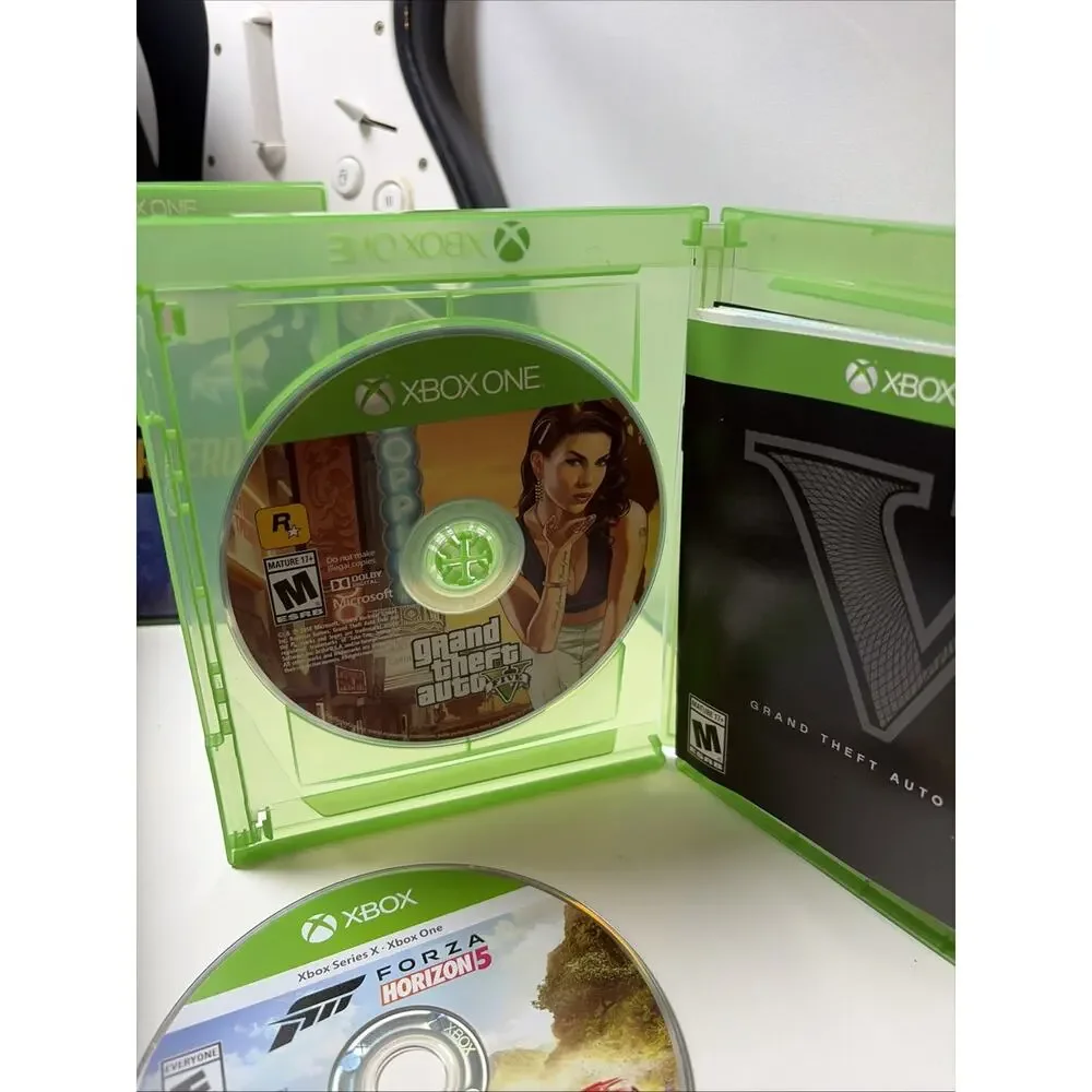 Microsoft Xbox One Black 500 GB Console, Controller, Fender Guitar & 4 Games